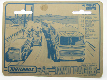 Matchbox Superfast Twin Pack TP-1 Mercedes Truck & Trailer Light Yellow Canopy