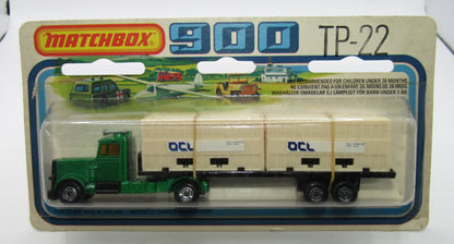 Matchbox Superfast Twin Pack TP-22 Long Haul Truck METALLIC Green OCL