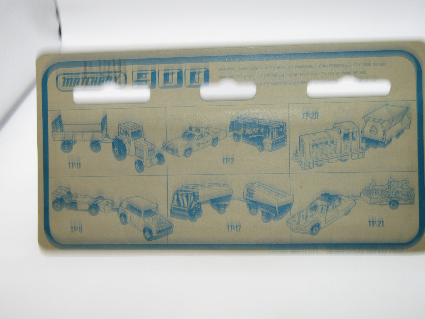 Matchbox Superfast Twin Pack TP-1 Mercedes Truck & Trailer BLUE - Blue Windows