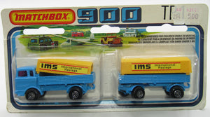 Matchbox Superfast Twin Pack TP-1 Mercedes Truck & Trailer BLUE - PURPLE Windows