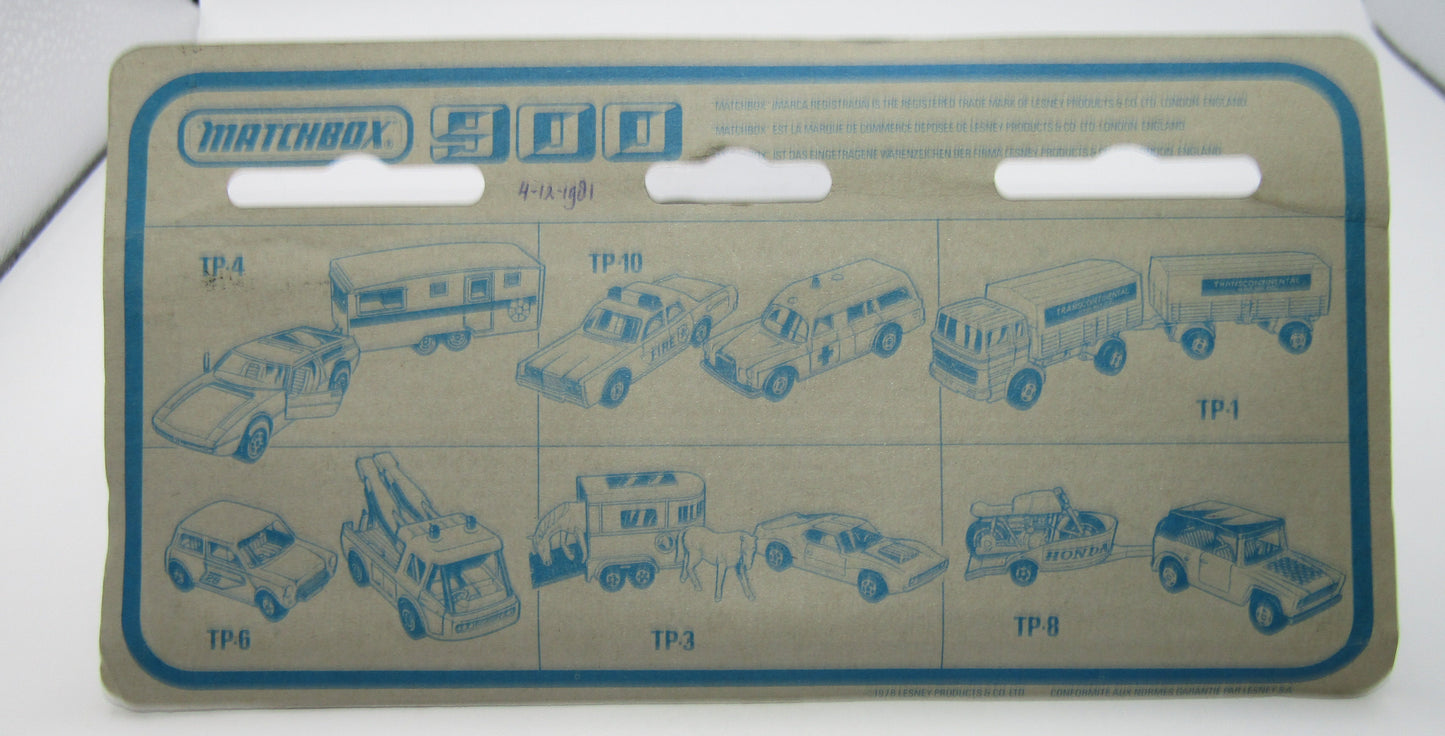 Matchbox Superfast Twin Pack TP-1 Mercedes Truck & Trailer BLUE - PURPLE Windows