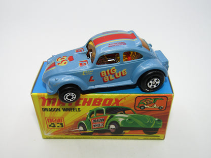 Matchbox Superfast Beetle Streaker LIGHT BLUE Hong Kong Base Very Rare