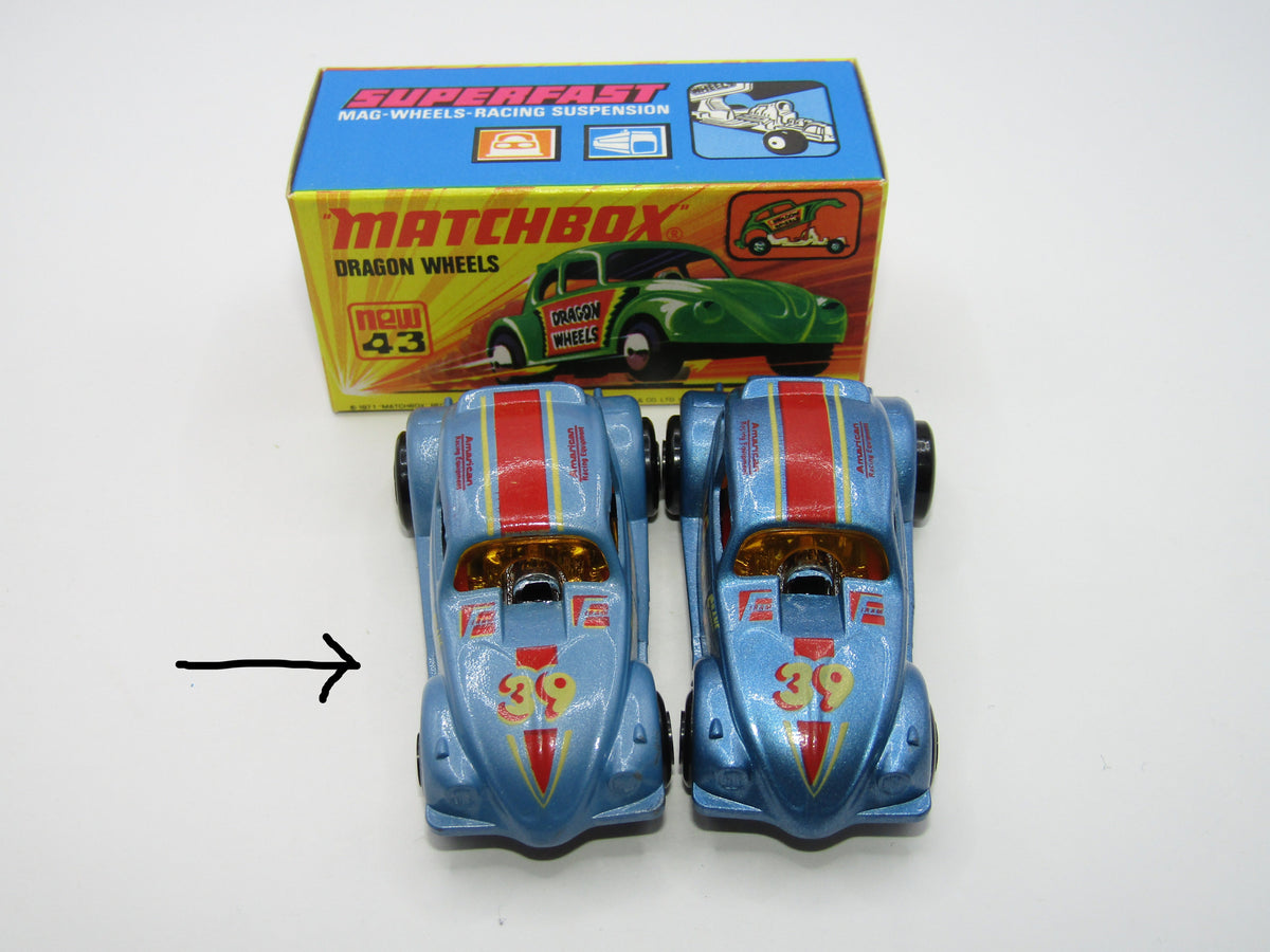 Matchbox Superfast Beetle Streaker LIGHT BLUE Hong Kong Base Very Rare