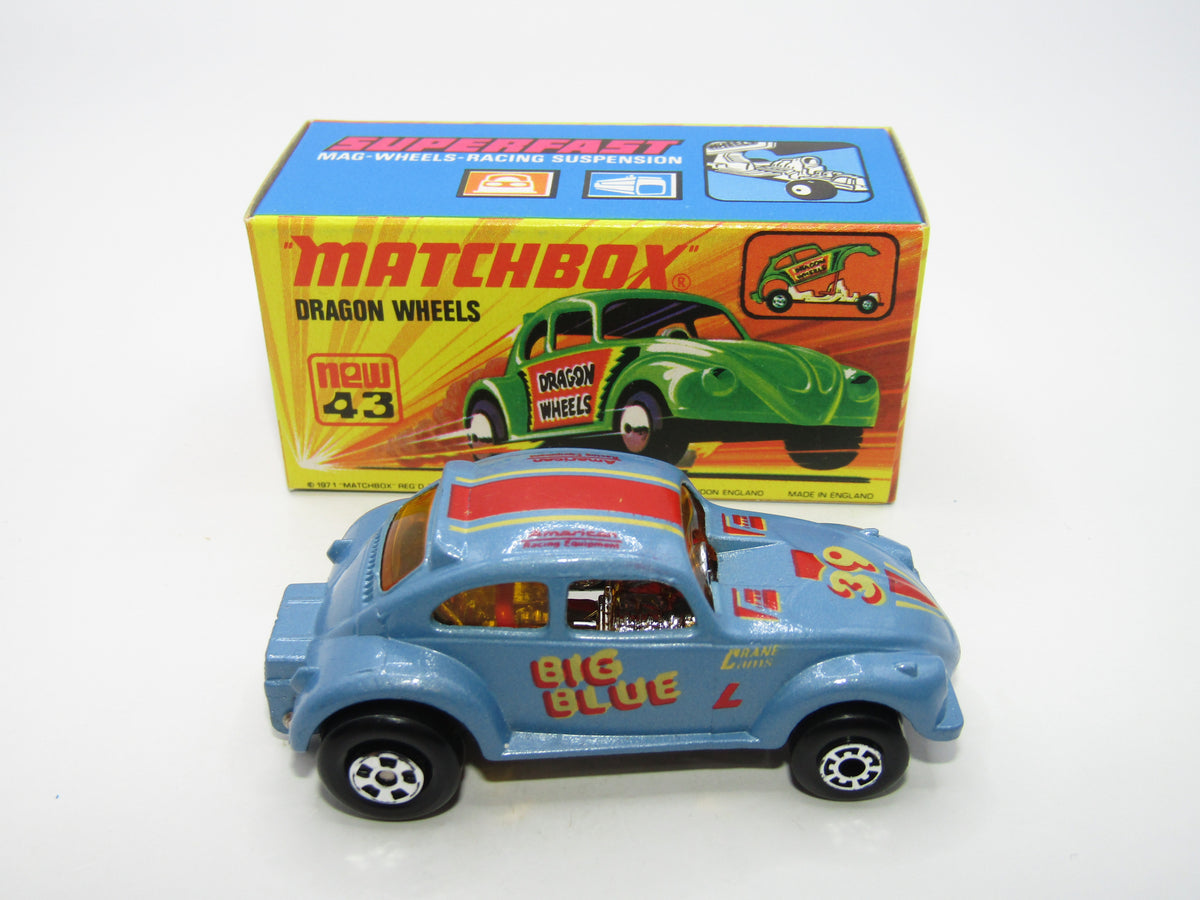 Matchbox Superfast Beetle Streaker LIGHT BLUE Hong Kong Base Very Rare