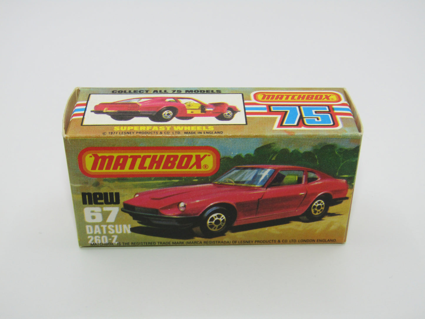 Matchbox Superfast 67C Datsun 126X YELLOW Interior FLAT BLACK Base