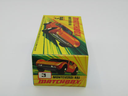 Matchbox Superfast 3B Monteverdi Hai Dark Orange "16" Label, Unpainted Base