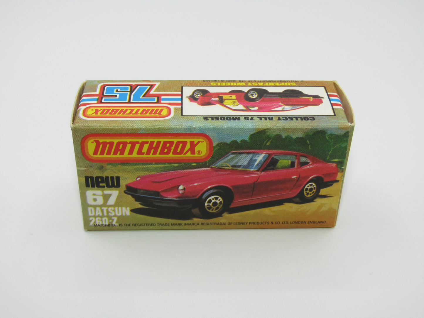 Matchbox Superfast 67C Datsun 126X YELLOW Interior FLAT BLACK Base