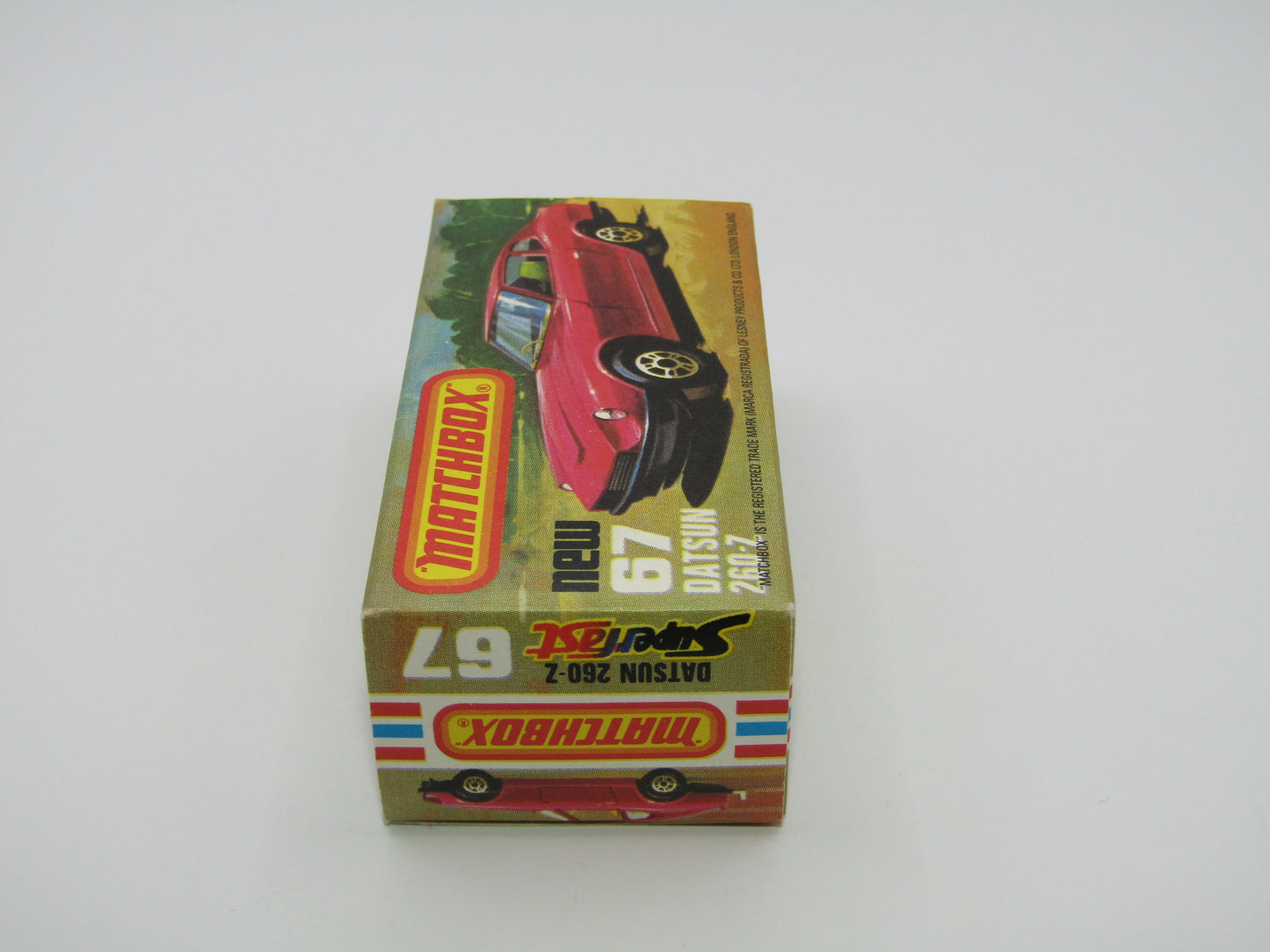 Matchbox Superfast 67C Datsun 126X YELLOW Interior FLAT BLACK Base