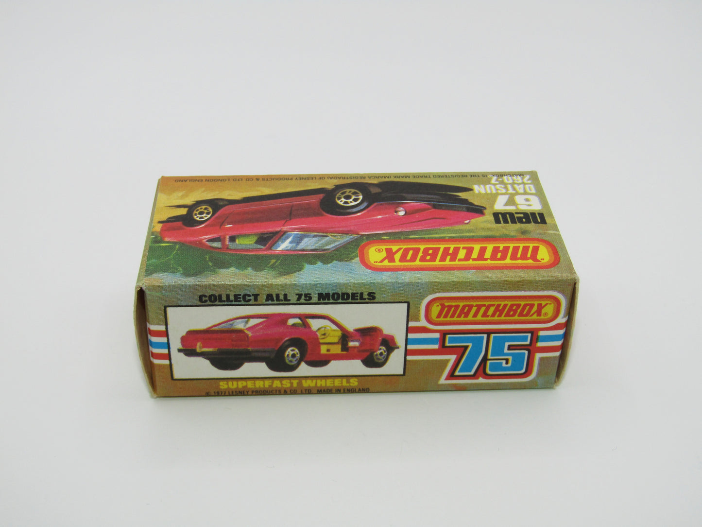 Matchbox Superfast 67C Datsun 126X YELLOW Interior FLAT BLACK Base
