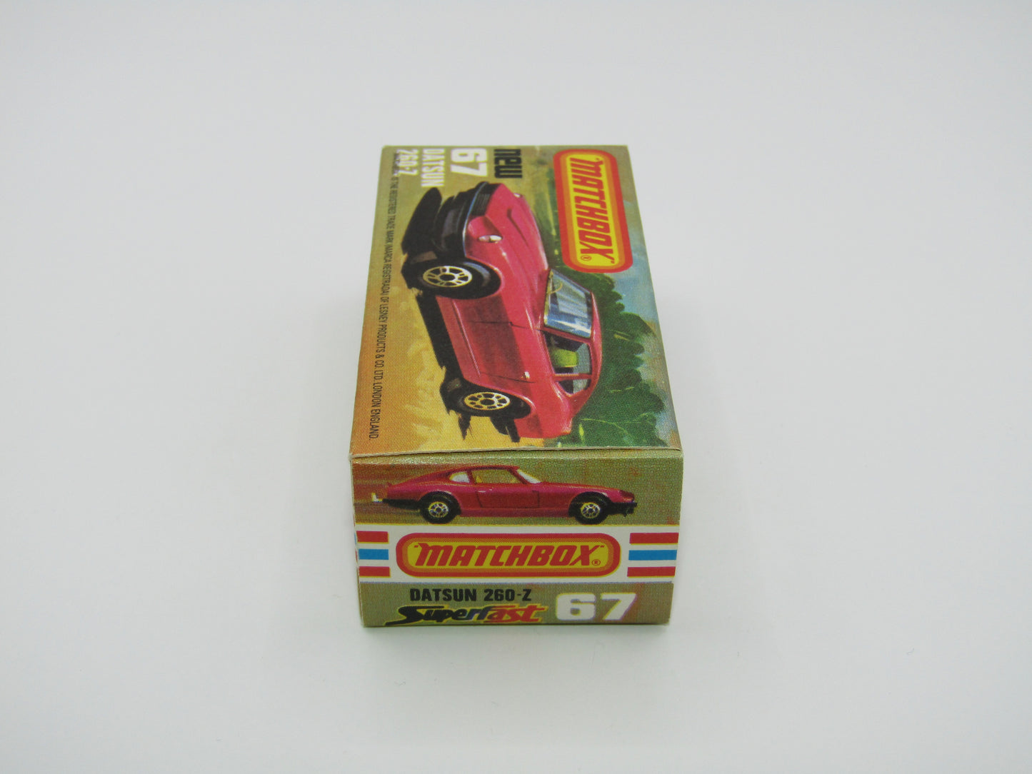 Matchbox Superfast 67C Datsun 126X YELLOW Interior FLAT BLACK Base