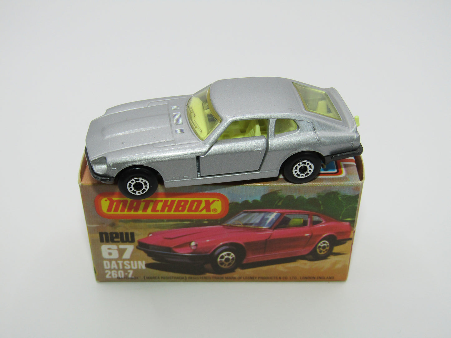 Matchbox Superfast 67C Datsun 126X YELLOW Interior GREY Base