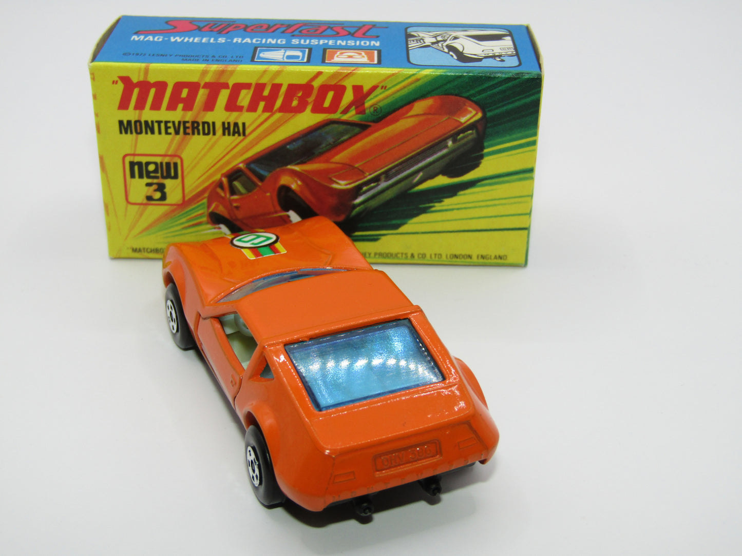 Matchbox Superfast 3B Monteverdi Hai Dark Orange "6" Label Black Base