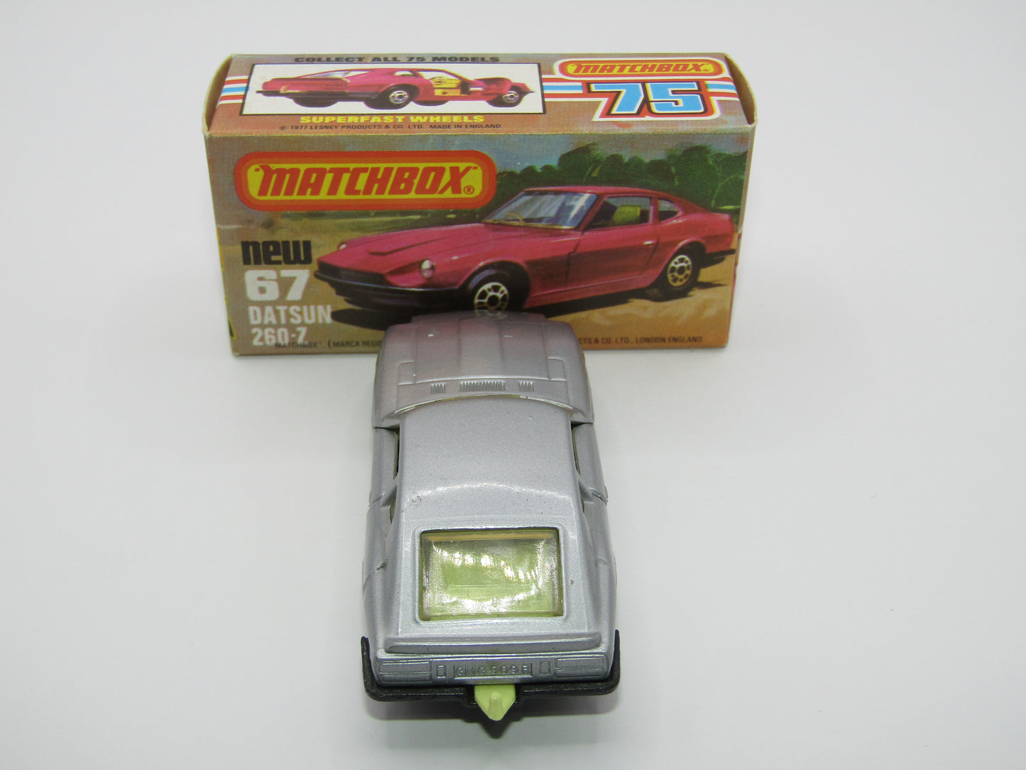 Matchbox Superfast 67C Datsun 126X YELLOW Interior GREY Base