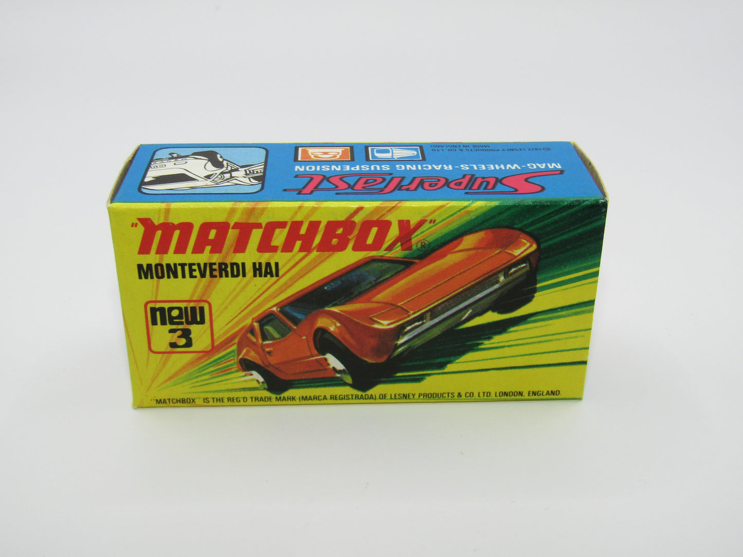Matchbox Superfast 3B Monteverdi Hai Dark Orange "6" Label Black Base