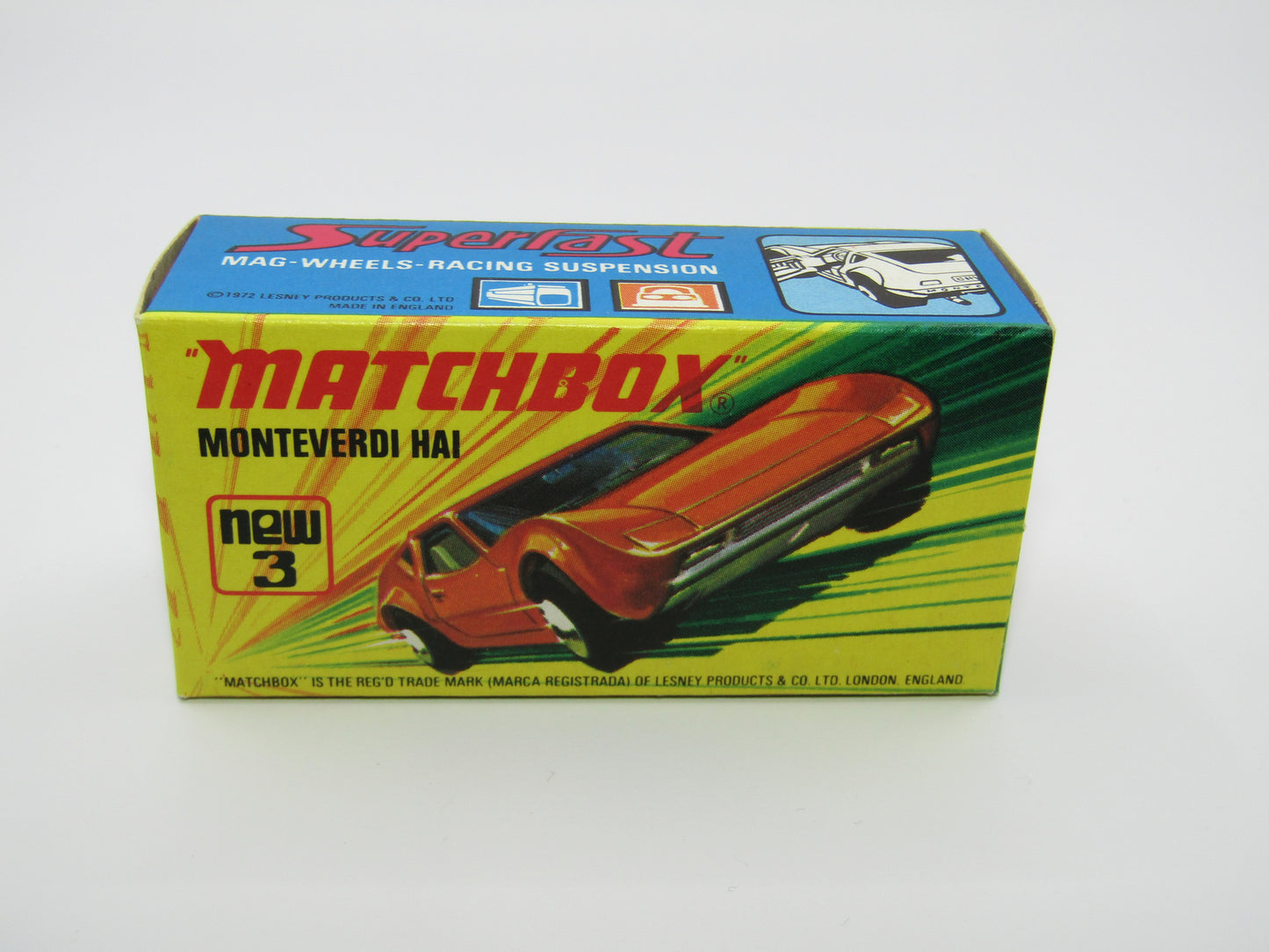 Matchbox Superfast 3B Monteverdi Hai Dark Orange "6" Label Black Base