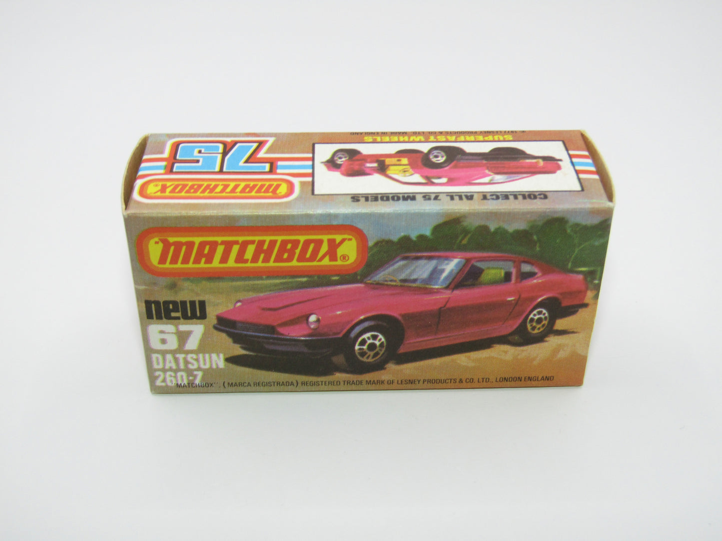 Matchbox Superfast 67C Datsun 126X YELLOW Interior GREY Base