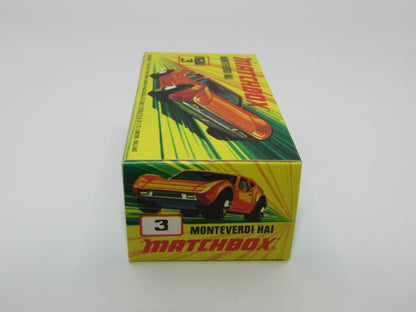 Matchbox Superfast 3B Monteverdi Hai Dark Orange "6" Label Black Base