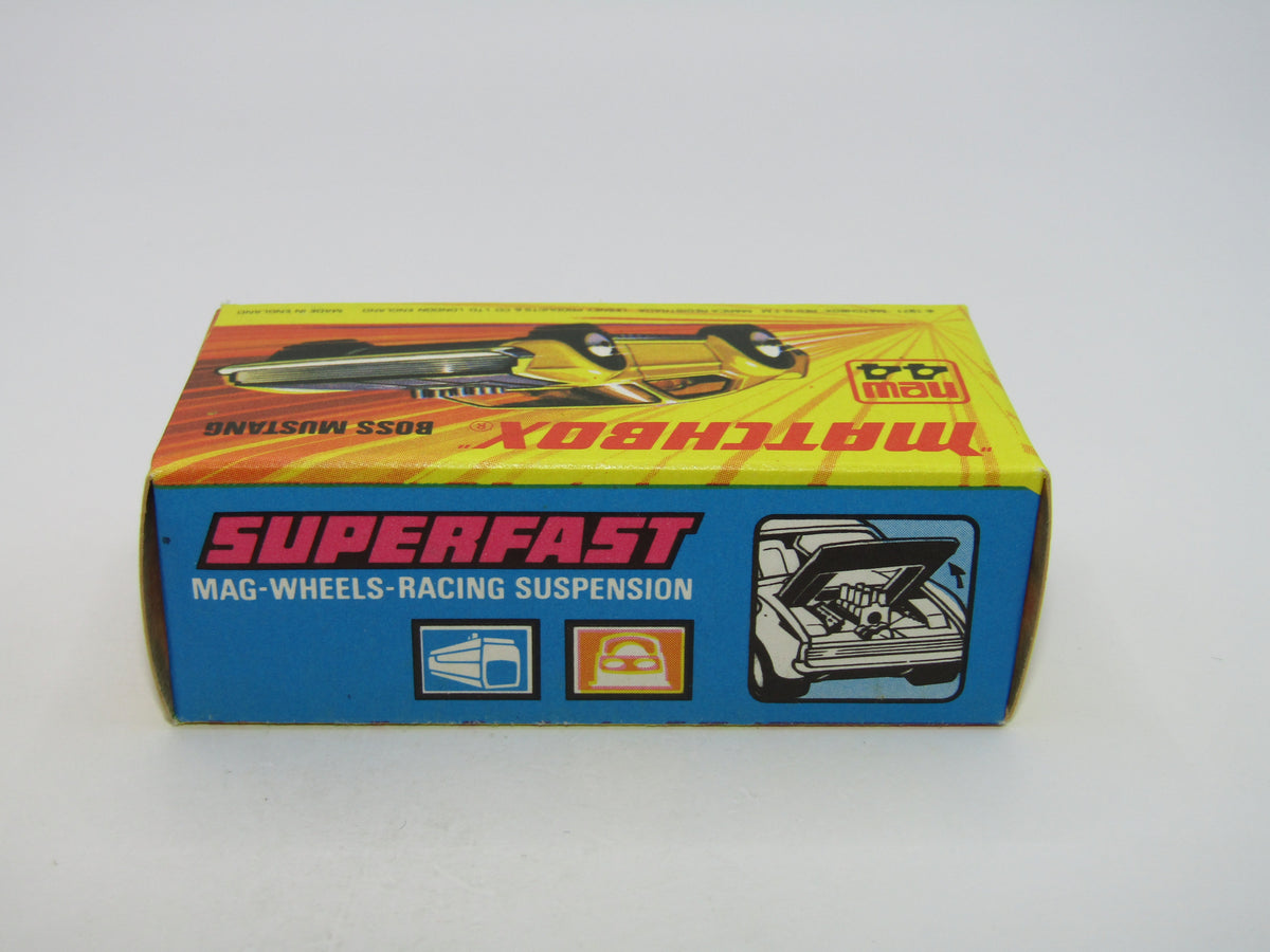 Matchbox Superfast 44B Boss Mustang Pre-Pro Colour Trial PEACHY Orange RARE