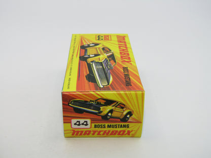 Matchbox Superfast 44B Boss Mustang Pre-Pro Colour Trial PEACHY Orange RARE