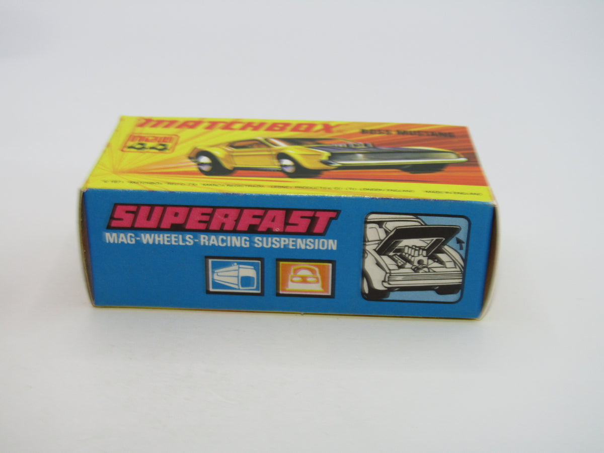 Matchbox Superfast 44B Boss Mustang Pre-Pro Colour Trial PEACHY Orange RARE