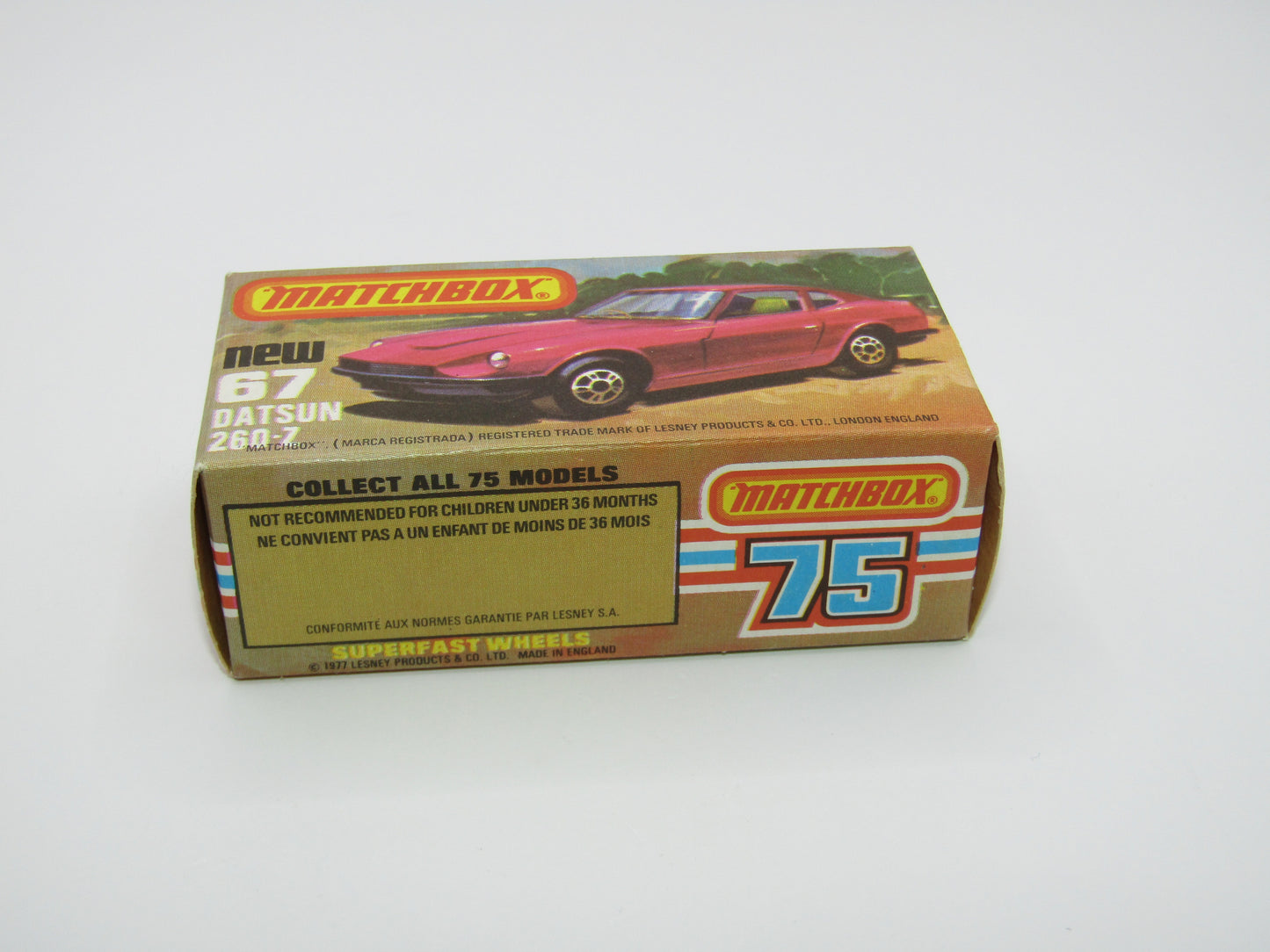 Matchbox Superfast 67C Datsun 126X YELLOW Interior GREY Base