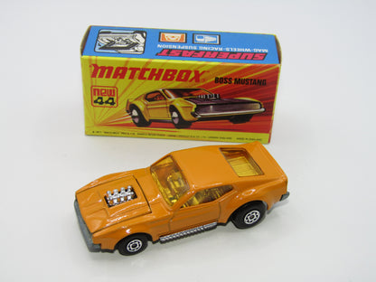 Matchbox Superfast 44B Boss Mustang NO TAMPO Print Very Rare