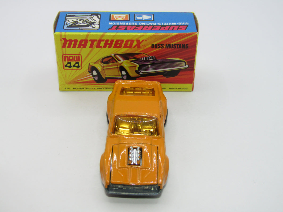 Matchbox Superfast 44B Boss Mustang NO TAMPO Print Very Rare