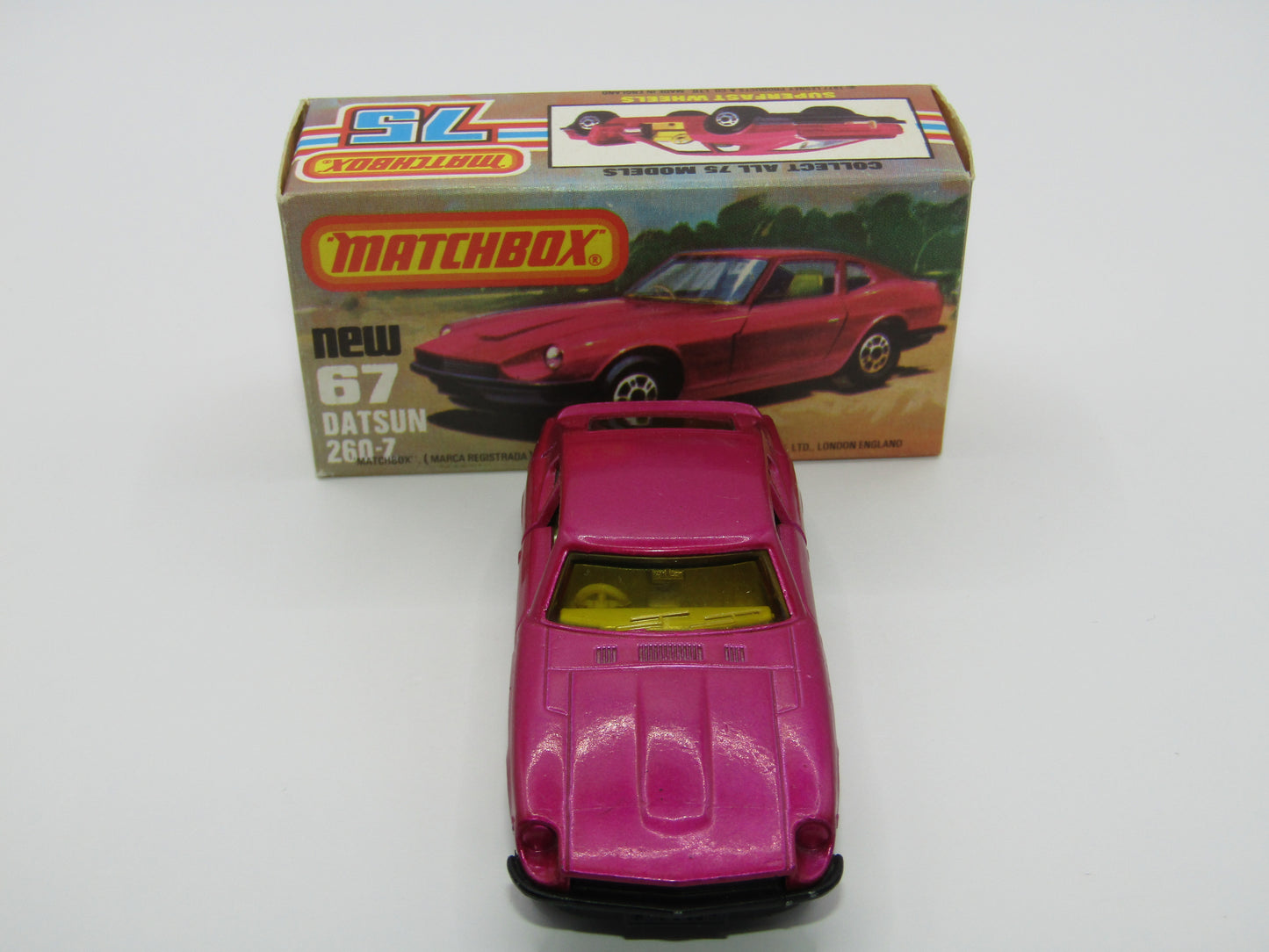Matchbox Superfast 67C Datsun 126X Purple AMBER Windows