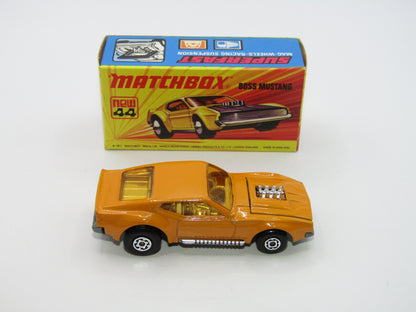 Matchbox Superfast 44B Boss Mustang NO TAMPO Print Very Rare