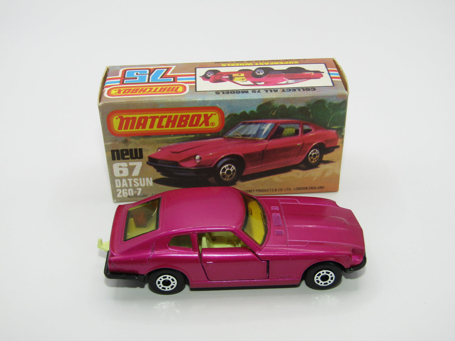 Matchbox Superfast 67C Datsun 126X Purple AMBER Windows