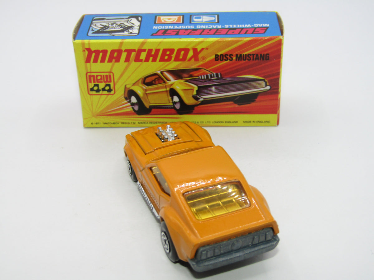 Matchbox Superfast 44B Boss Mustang NO TAMPO Print Very Rare