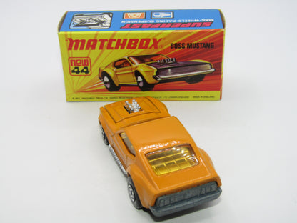 Matchbox Superfast 44B Boss Mustang NO TAMPO Print Very Rare