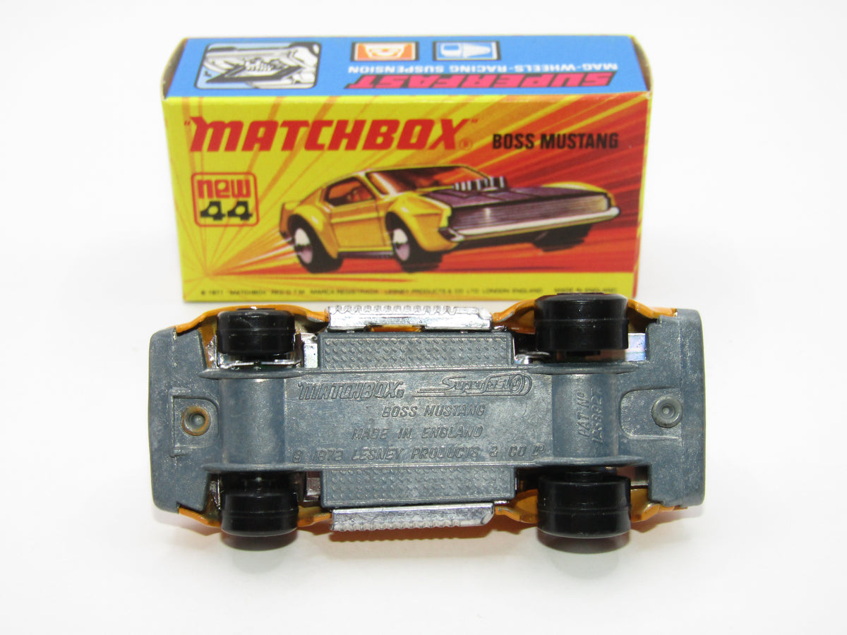 Matchbox Superfast 44B Boss Mustang NO TAMPO Print Very Rare