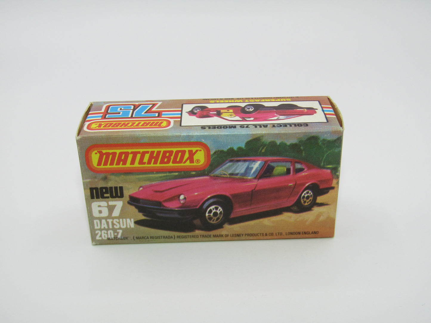 Matchbox Superfast 67C Datsun 126X Purple AMBER Windows