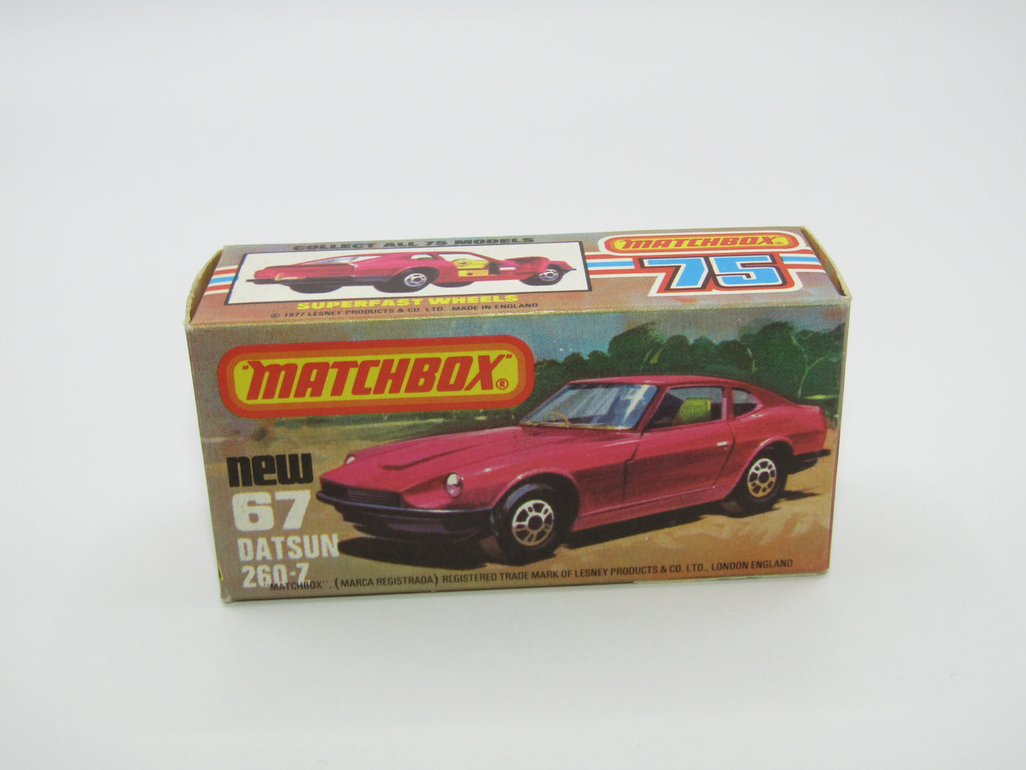 Matchbox Superfast 67C Datsun 126X Purple AMBER Windows