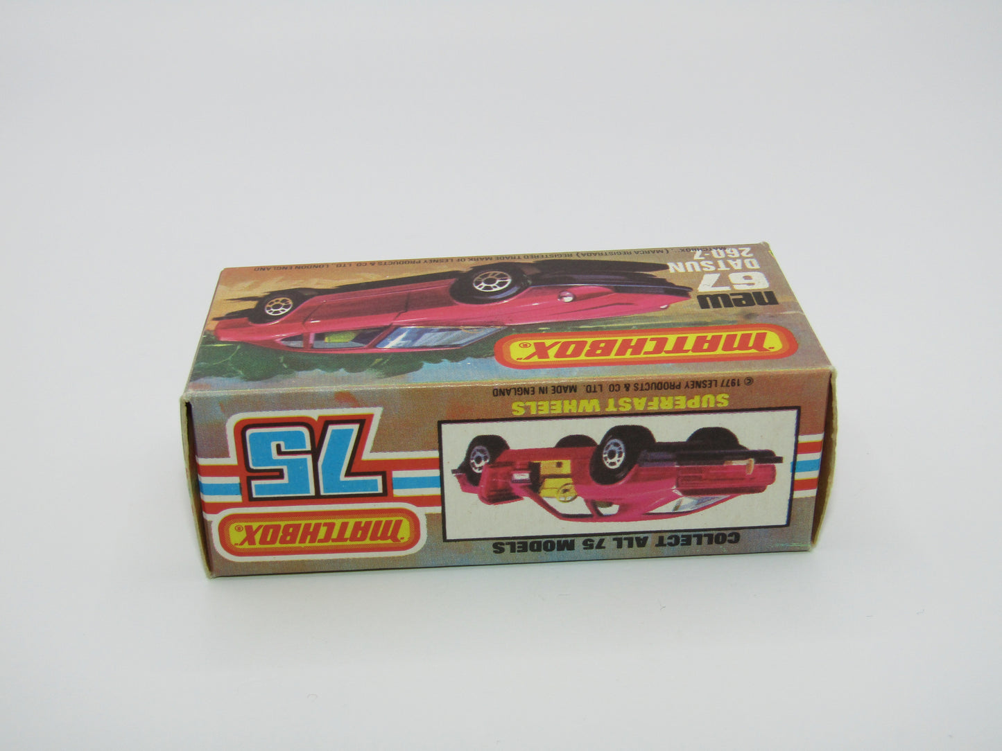 Matchbox Superfast 67C Datsun 126X Purple AMBER Windows