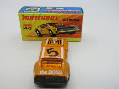 Matchbox Superfast 44B Boss Mustang Untreated Pre-Production base