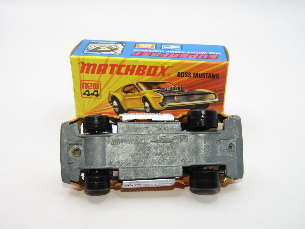 Matchbox Superfast 44B Boss Mustang Untreated Pre-Production base