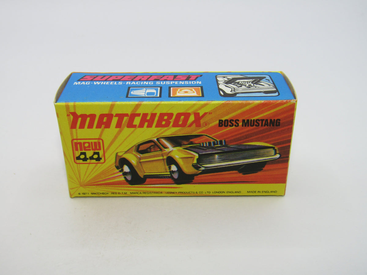 Matchbox Superfast 44B Boss Mustang Untreated Pre-Production base
