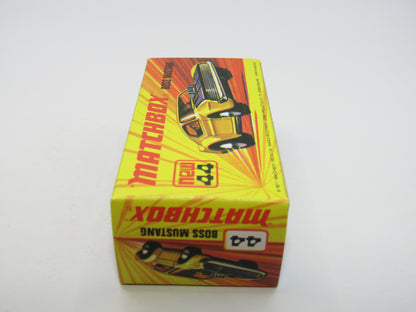 Matchbox Superfast 44B Boss Mustang Untreated Pre-Production base
