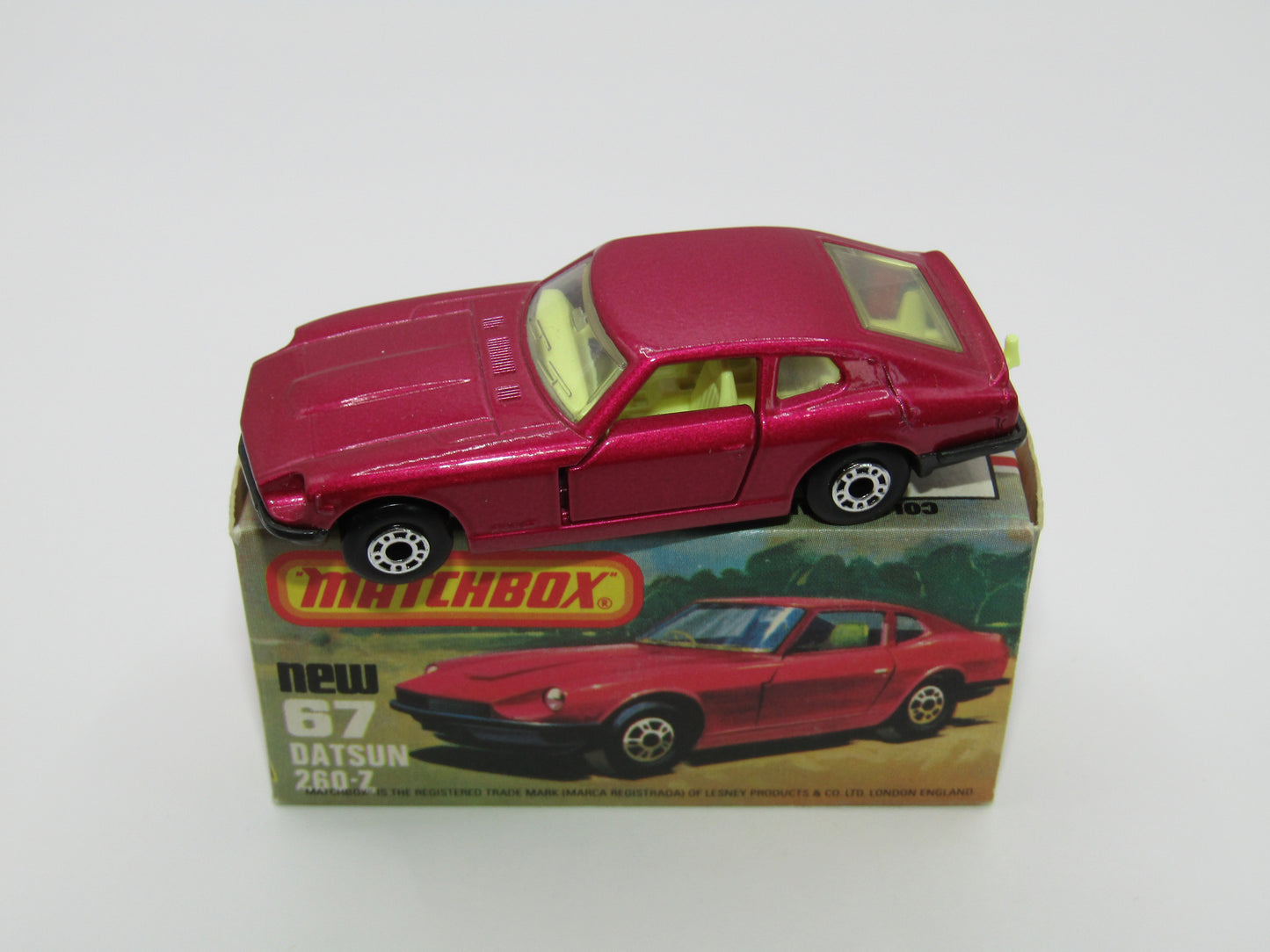 Matchbox Superfast 67C Datsun 126X Magenta Magenta GREY BASE