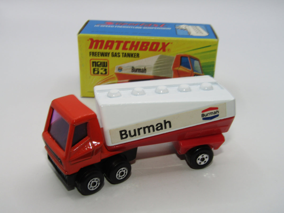 Matchbox Superfast 63B Freeway Gas Tanker Burmah BOX MATCHER Very Rare