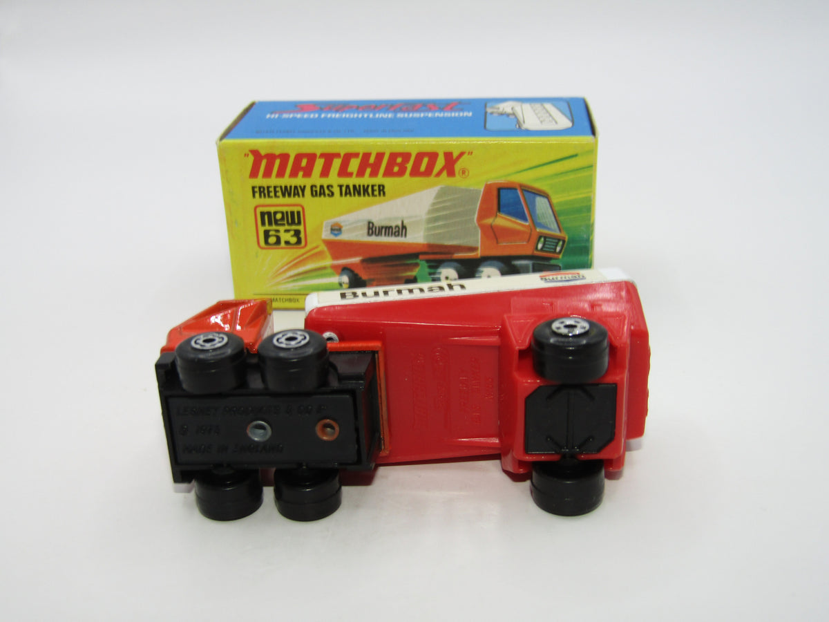 Matchbox Superfast 63B Freeway Gas Tanker Burmah BOX MATCHER Very Rare