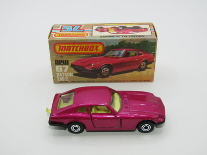 Matchbox Superfast 67C Datsun 126X Purple FLAT Black Base