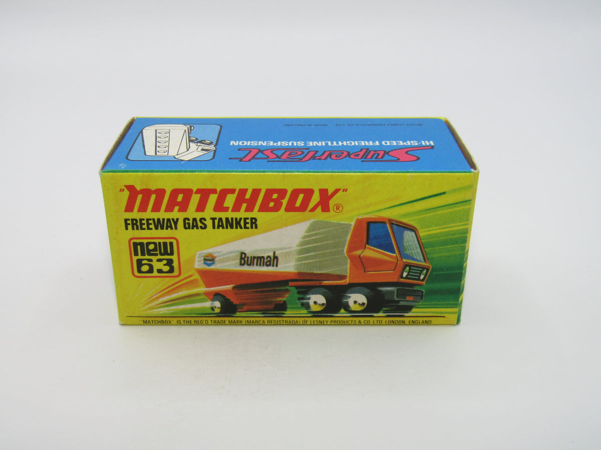 Matchbox Superfast 63B Freeway Gas Tanker Burmah BOX MATCHER Very Rare
