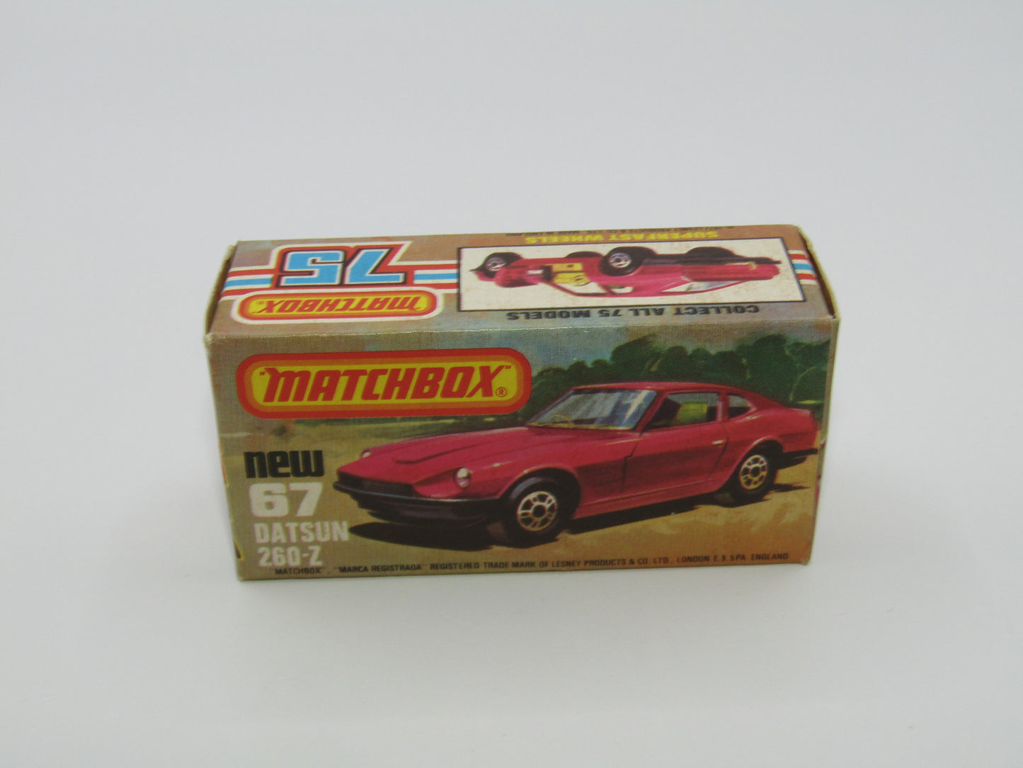 Matchbox Superfast 67C Datsun 126X Purple FLAT Black Base