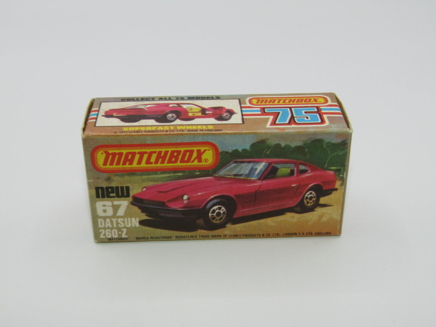 Matchbox Superfast 67C Datsun 126X Purple FLAT Black Base