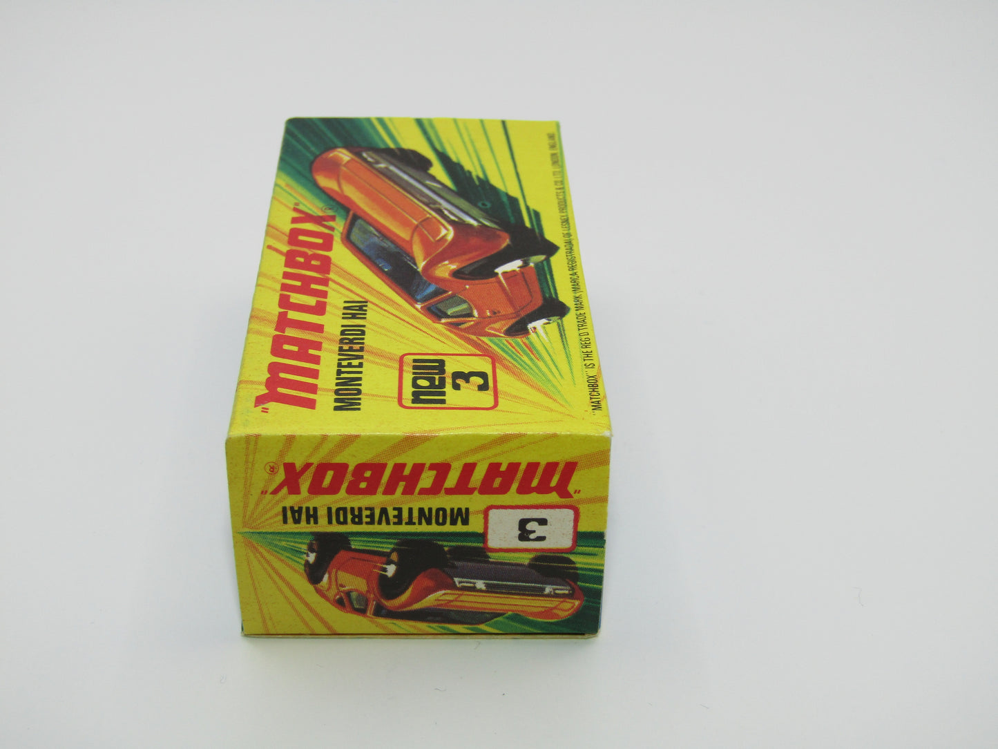Matchbox Superfast 3B Monteverdi Hai Orange "3" Label PALE BLUE windows & YELLOW Interior