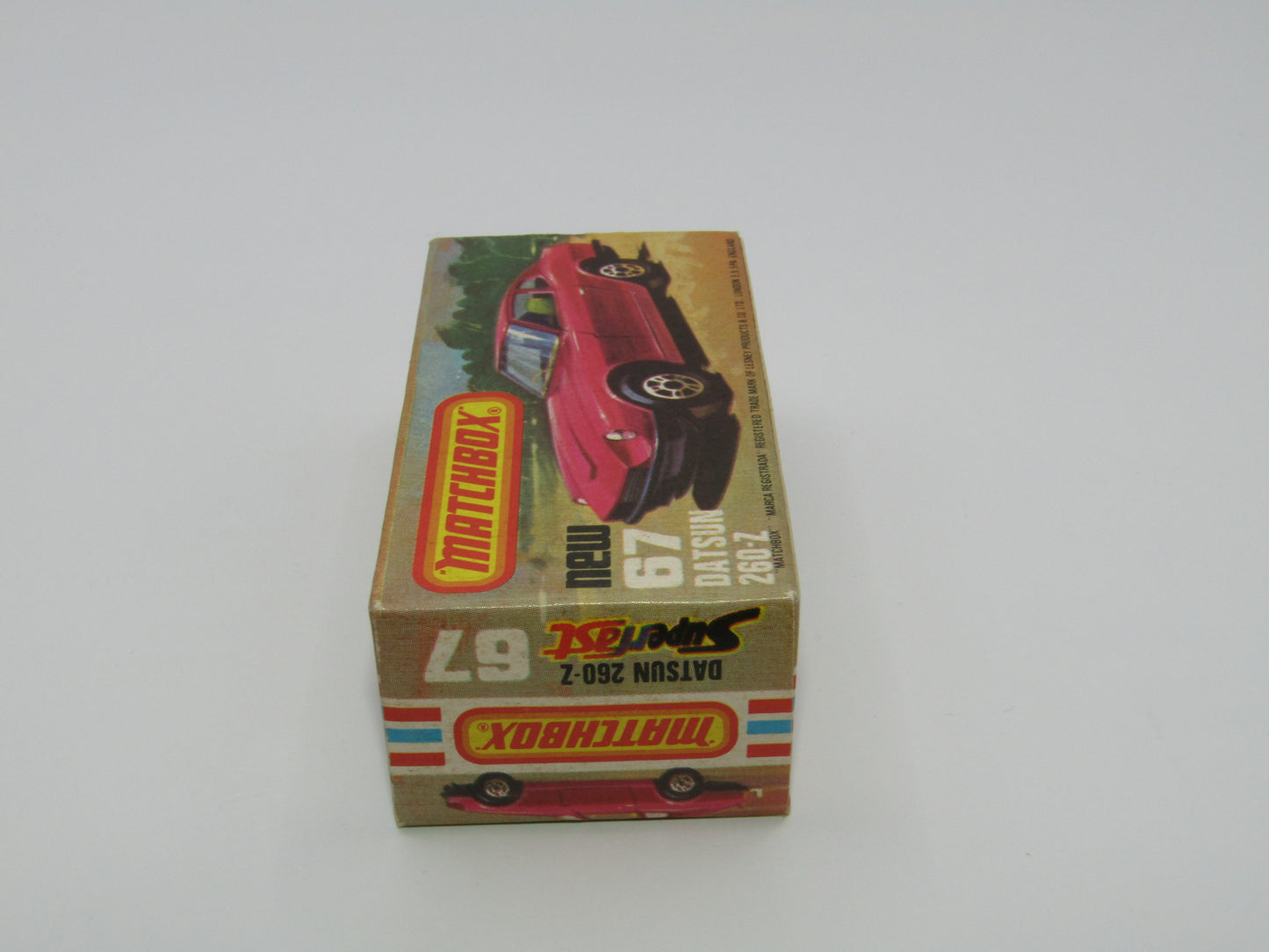 Matchbox Superfast 67C Datsun 126X Purple FLAT Black Base