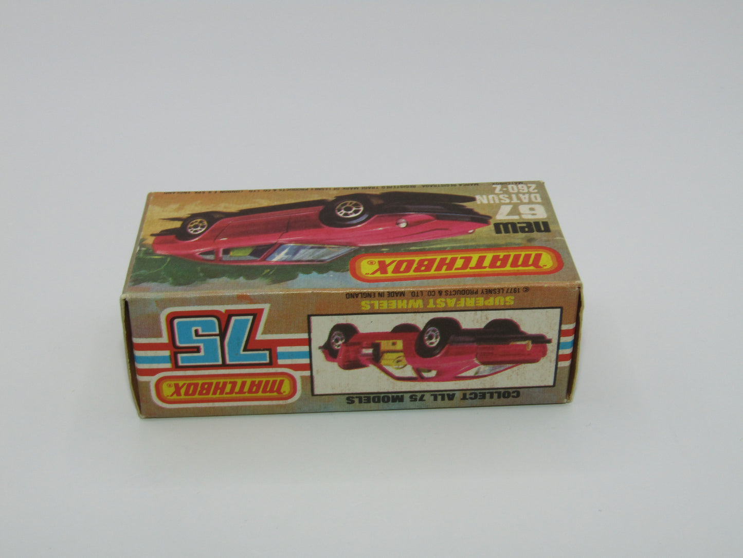 Matchbox Superfast 67C Datsun 126X Purple FLAT Black Base